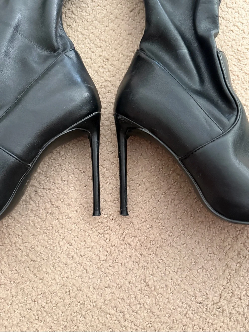 Steve Madden Black Over-The-Knee Stiletto Boots